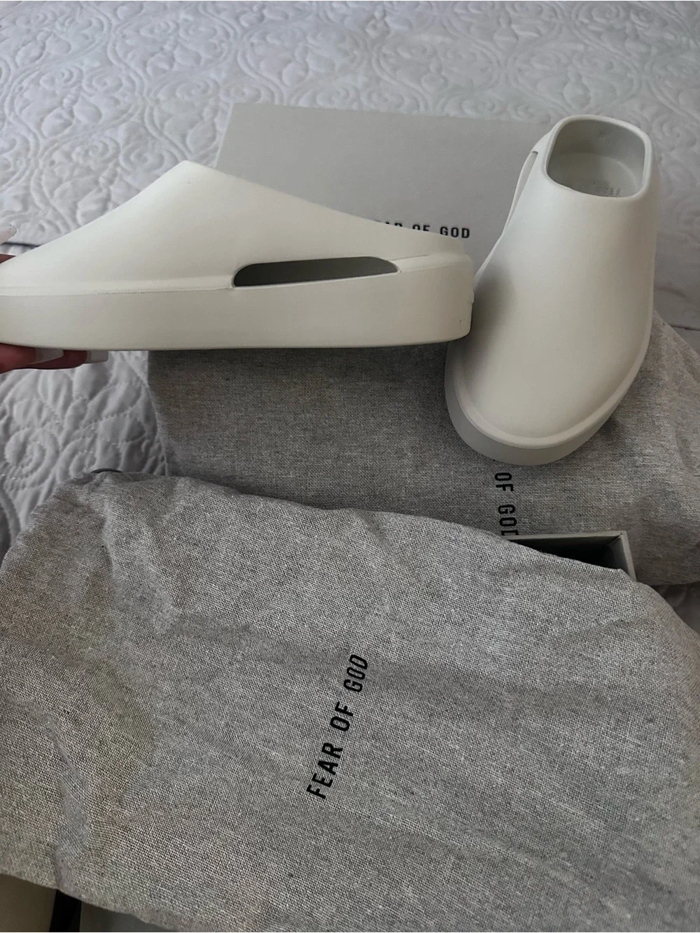 Kids Fear of God Slip ons
